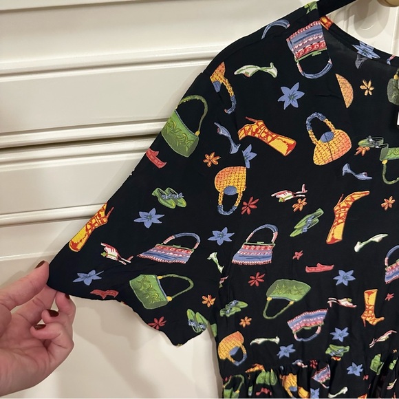 Coldwater Creek Cottagecore Girly Y2K 90’s Novelty Print Women’s Midi Dress Med - Picture 5 of 8